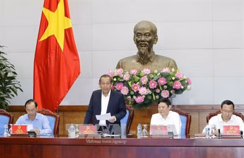 张和平在会上发表讲话。（图片来源：越通社）