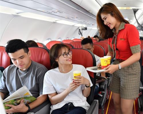 越捷航空公司努力为乘客提供最佳服务。图自越捷航空公司