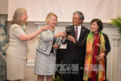 越南驻美国大使馆举行越南国庆招待会。（图片来源：越通社）