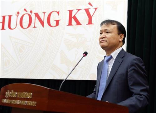 越南工贸部副部长杜胜海在会上发言。图自越通社