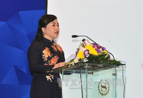 越南卫生部部长阮氏金进在会上发表讲话。（图片来源：越通社）
