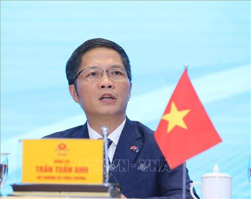 资料图：越南工贸部部长陈俊英。图自越通社