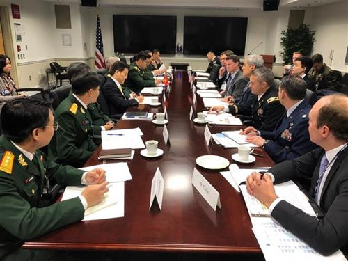 2019年越南与美国防务政策对话于12月11日在美国首都华盛顿举行。图自越通社