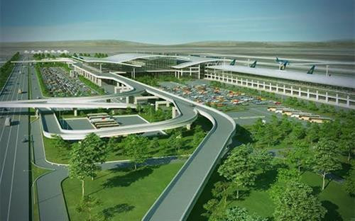 龙城国际航空港建筑配景图。（图片来源：越通社）