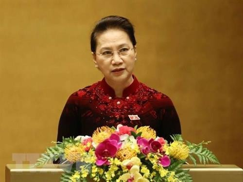 越南国会主席阮氏金银 图自越通社