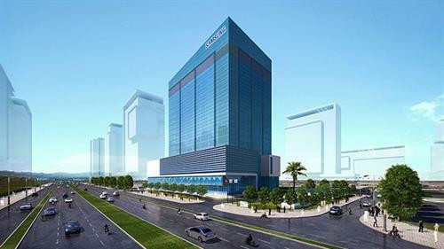 预计于2022年底建成的三星研发中心。图自人民报网 预计于2022年底建成的三星研发中心。图自人民报网