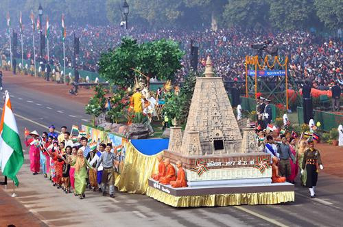 庆祝印度第69个共和日阅兵式。（图片来源：越通社）