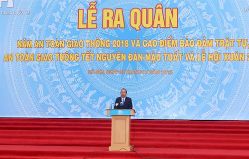 政府副总理张和平在仪式上发表讲话。（图片来源：越通社）