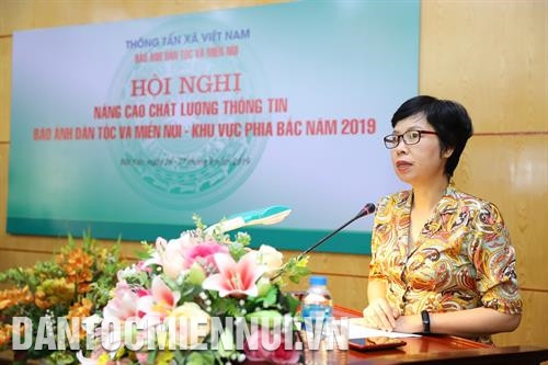 越通社副社长武越庄在会议上发表讲话。记者 黄河 摄