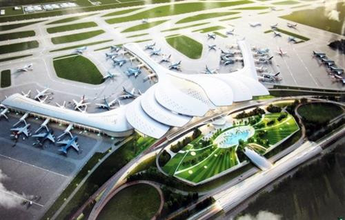 龙城国际航空港建筑配景图。（图片来源：越通社）