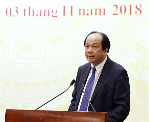 政府办公厅主任梅进勇发表讲话。图自越通社 政府办公厅主任梅进勇发表讲话。图自越通社