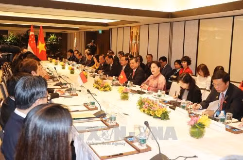 会见场景。(图片来源:越通社) 会见场景。(图片来源:越通社)