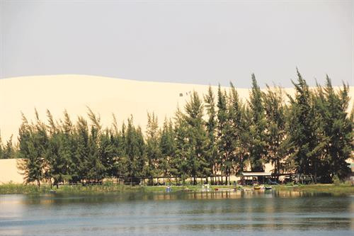位于和胜乡洪林村的宝白（Bàu Trắng）沙丘是北平县的著名旅游景点。