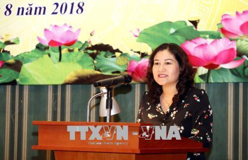 越南劳动荣军与社会部副部长阮氏荷发表讲话。(图片来源:越通社) 越南劳动荣军与社会部副部长阮氏荷发表讲话。(图片来源:越通社)