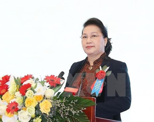 越南国会主席阮氏金银。图自越通社