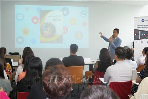 研讨会场景。图自越通社 研讨会场景。图自越通社