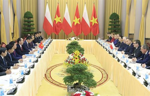 会谈场景。(图片来源:越通社) 会谈场景。(图片来源:越通社)