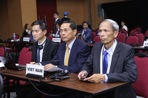 出席会议的越南代表团。图自越通社