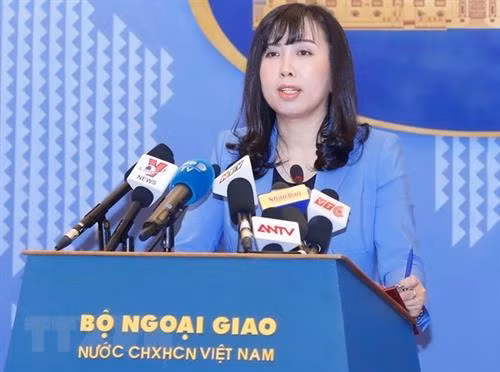 外交部发言人黎氏秋姮。(图片来源:越通社) 外交部发言人黎氏秋姮。(图片来源:越通社)