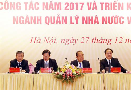 越共中央政治局委员、政府常务副总理张和平出席会议。(图片来源：越通社)