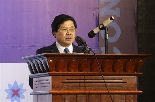 越南农业与农村发展部副部长黎国营在论坛上发表讲话。图自越通社