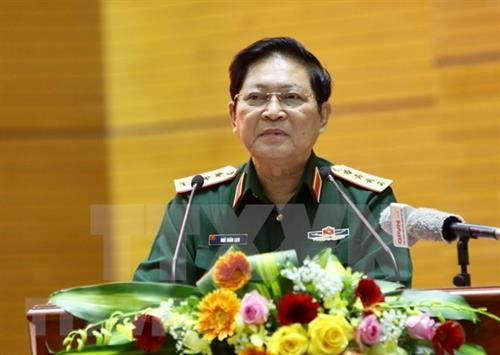 越共中央政治局委员、中央军委副书记、国防部部长吴春历大将。图自越通社 越共中央政治局委员、中央军委副书记、国防部部长吴春历大将。图自越通社