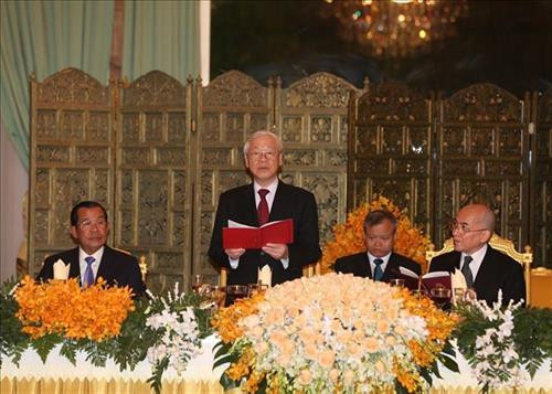 越共中央总书记、国家主席阮富仲发表讲话。图自越通社