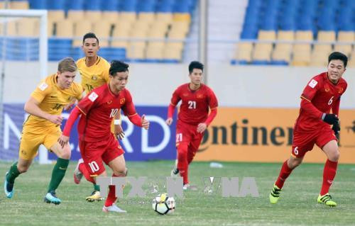 越南足球队1-0击败澳大利亚队（图片来源：越通社）