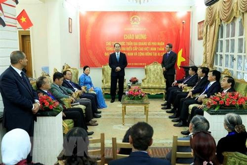 陈大光走访越南驻埃及大使馆。 图自越通社