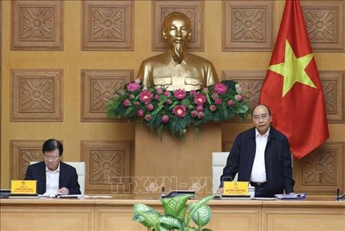 越南政府总理阮春福主持会议。图自越通社 越南政府总理阮春福主持会议。图自越通社