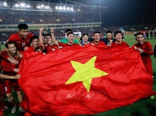 资料图：越南国足稳居东南亚第一位。图自越通社