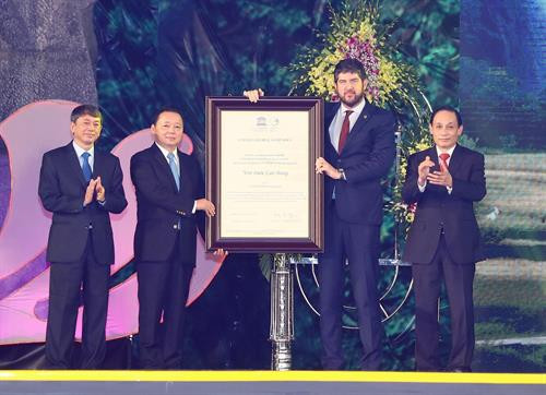 高平省荣获UNESCO世界地质公园称号 。图自越通社