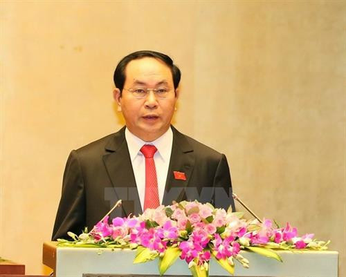 资料图：越南国家主席陈大光。（图片来源：越通社）