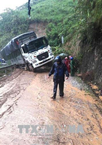 北部山区暴雨洪灾致民众损失惨重。(图片来源:越通社) 北部山区暴雨洪灾致民众损失惨重。(图片来源:越通社)