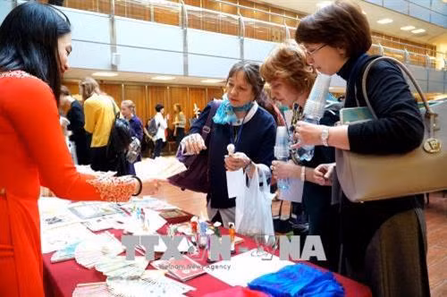 越南日活动在莫斯科国际关系学院举行。越通社记者 心恒 摄 越南日活动在莫斯科国际关系学院举行。越通社记者 心恒 摄