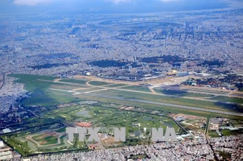 资料图：新山一机场全景。（图片来源：越通社）