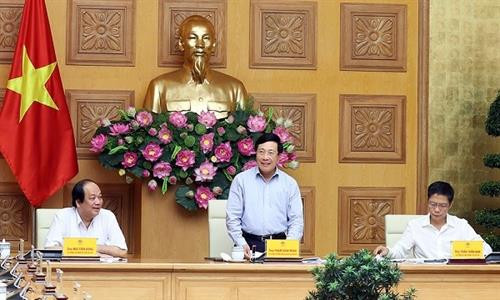 越南政府副总理、2020年东盟国家委员会主席范平明在会上发表讲话。图自互联网
