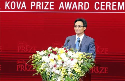 政府副总理武德儋在仪式上发表讲话。图自越通社