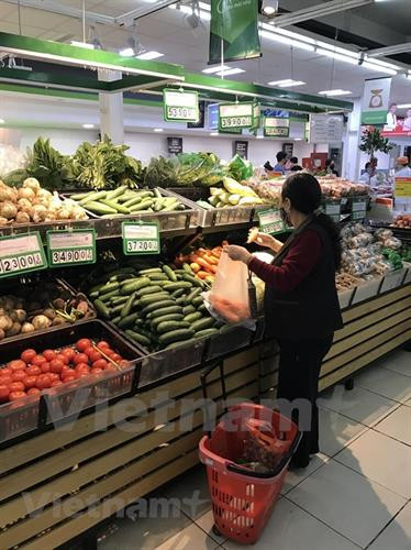 河内市的超市和便利店系统的食品安全和产品可追溯性管理基本上得到保障，能在任何情况下确保商品供应充足。图自越通社