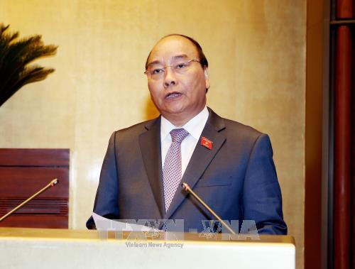 阮春福总理发表讲话。（图片来源：越通社）