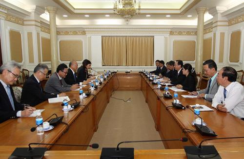 双方会见场景。(图片来源:越通社) 双方会见场景。(图片来源:越通社)