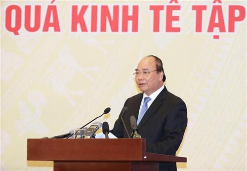 越南政府总理阮春福主持会议。图自越通社 越南政府总理阮春福主持会议。图自越通社