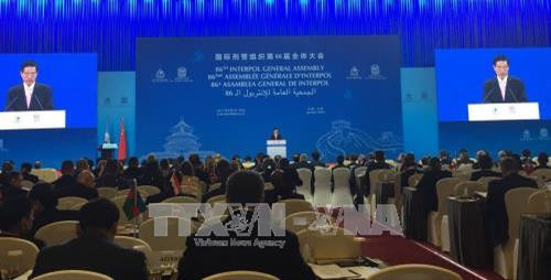 国际刑警组织第86届全体大会9月26日在北京国家会议中心开幕。(图片来源:越通社) 国际刑警组织第86届全体大会9月26日在北京国家会议中心开幕。(图片来源:越通社)