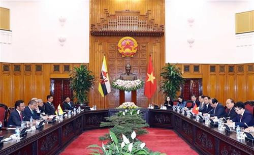 会见场景 图自越通社