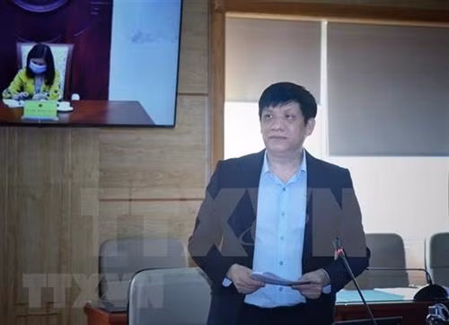 越南卫生部常务副部长阮青龙发表讲话。图自越通社 越南卫生部常务副部长阮青龙发表讲话。图自越通社