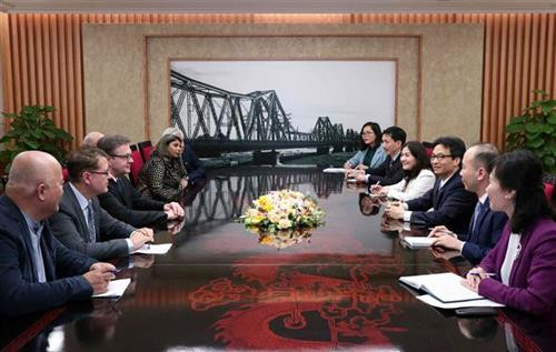 会见场景。图自越通社