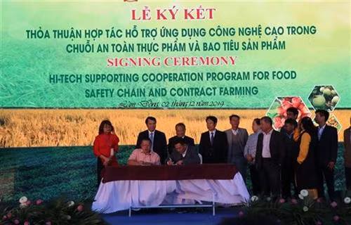 各企业在活动上签署合作协议。图自越通社
