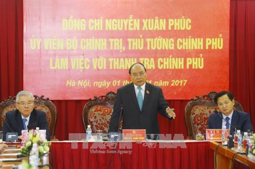 阮春福强调须坚持严格依法、客观公正、公开透明、注重实效的原则。（图片来源：越通社）