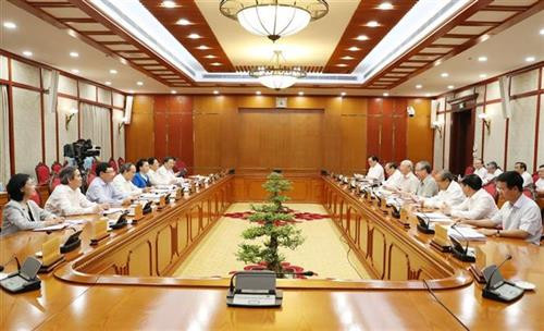 会见场景。图自越通社