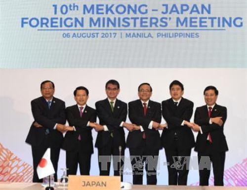 湄公河五国与日本合作部长级会议场景。（图片来源：越通社）
